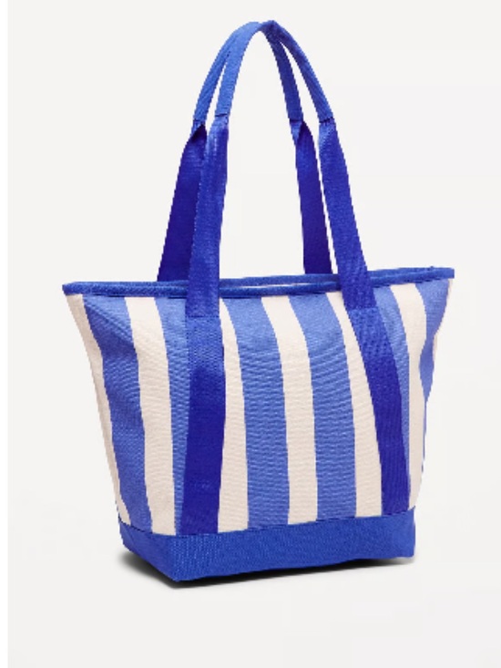 Handbags - 🛍️ Old Navy Blue Striped Canvas Tote Bag – NWT 🛍️